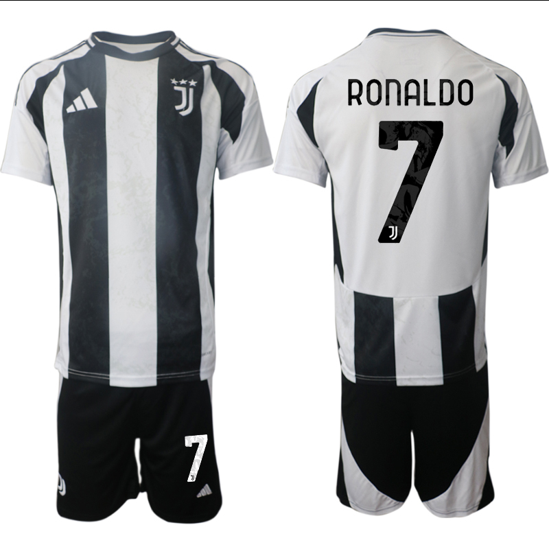 Men 2024-2025 Club Juventus home Black #7 Soccer Jerseys